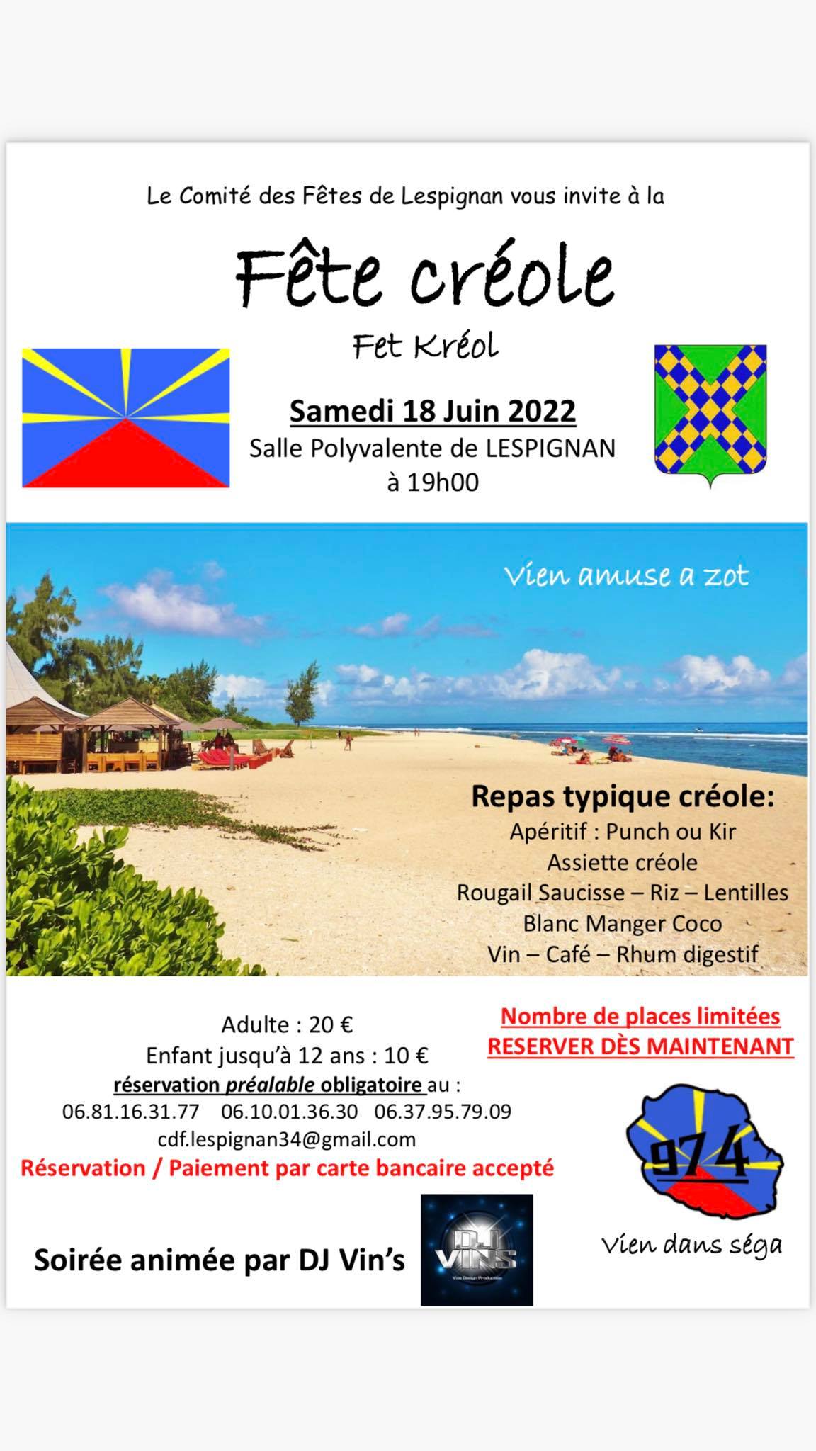 Fête créole Ville de Lespignan
