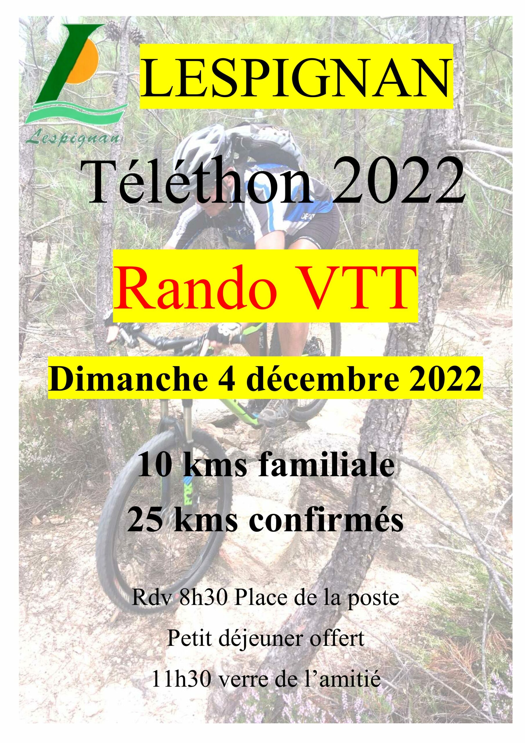 Téléthon Rando VTT Ville de Lespignan