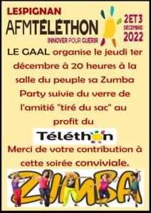 Affiche Zumba Téléthon