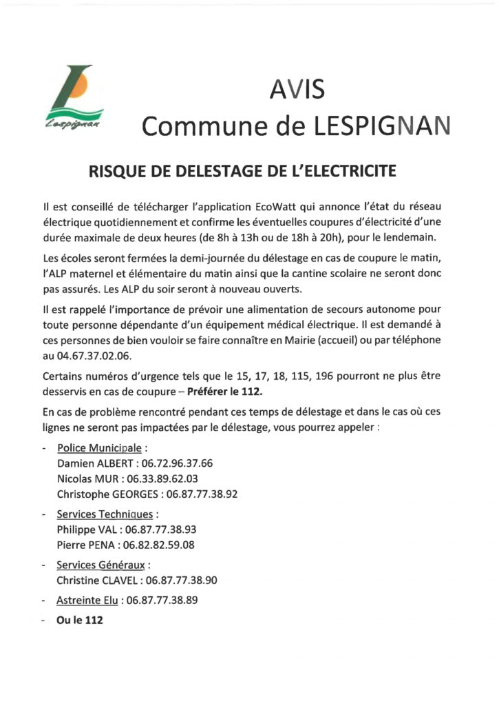 Risque Delestage Electrique (ID 71438) Page 0001 Risque Delestage Electrique (ID 71438) Page 0001