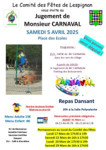 affiche Monsieur Carnaval 2025